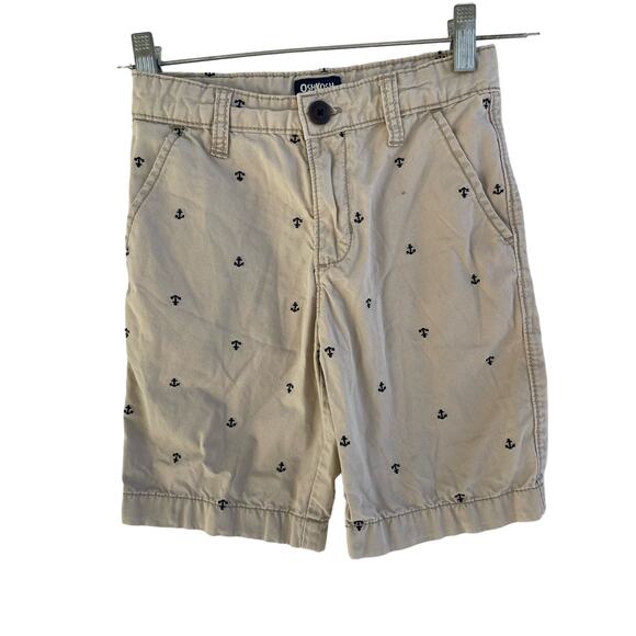 OshKosh B/Gosh youth shorts 7 khaki with anchors 100% cotton - Picture 1 of 6